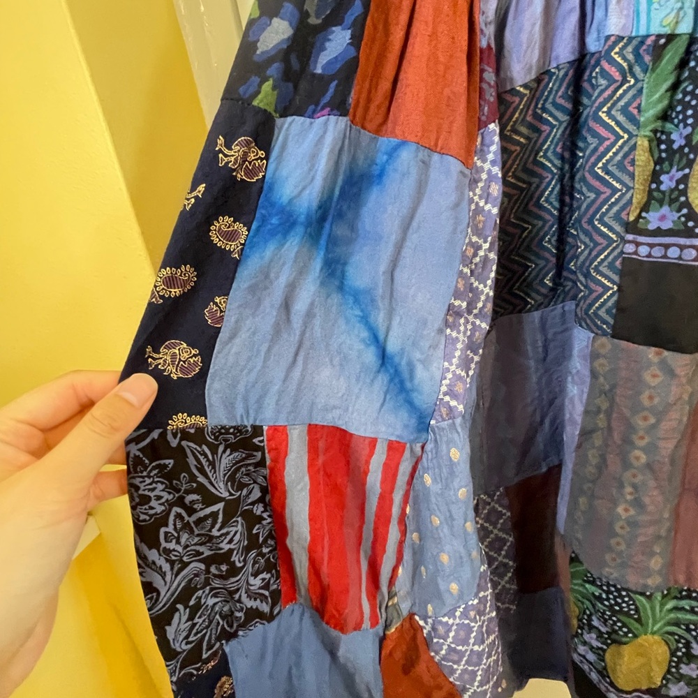 Native American Patchwork Print Trousers - image 2